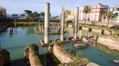 roman Temple in Pozzuoli, Bay of Naples, Italy