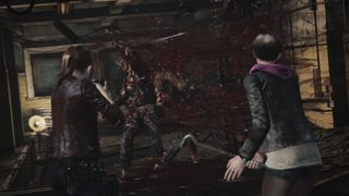Resident Evil Revelations 2 screenshot showing Claire in combat
