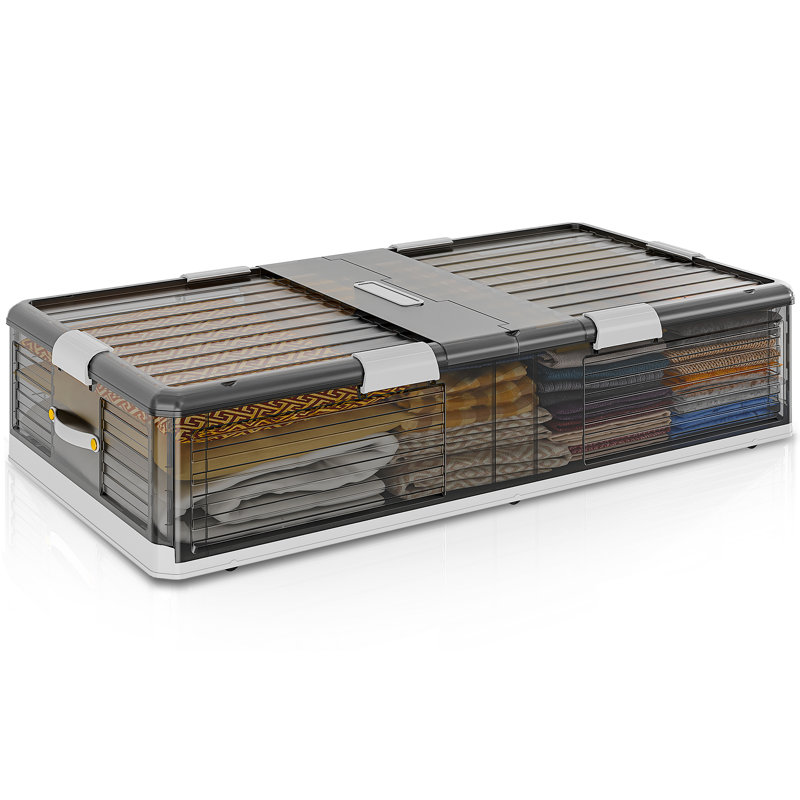 Rebrilliant Enhomee Storage Bin Under Bed Storage Containers Stackable Underbed Storage With Wheels & Reviews | Wayfair