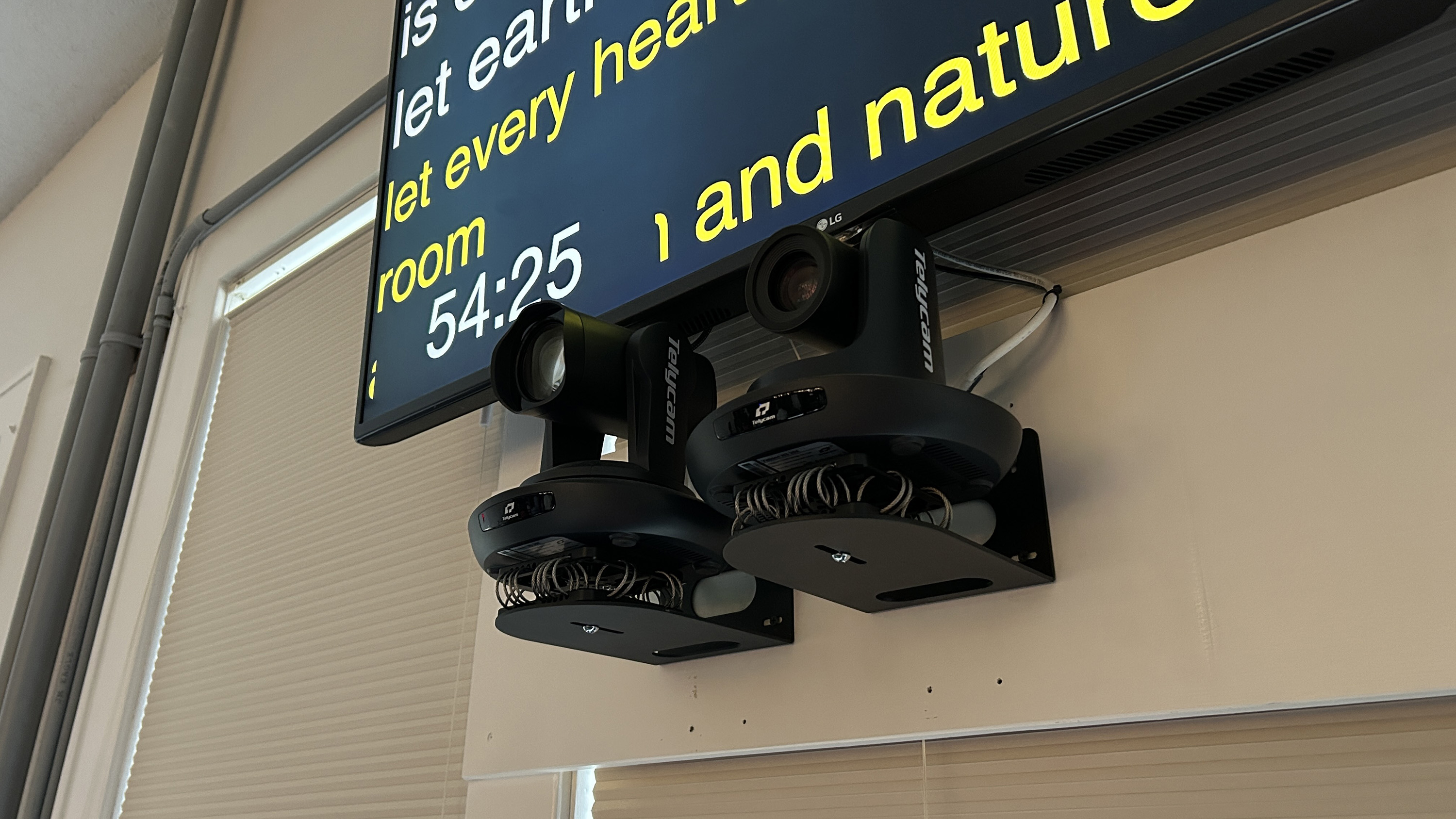 Two Telycam PTZ cameras at Red Hill Church.