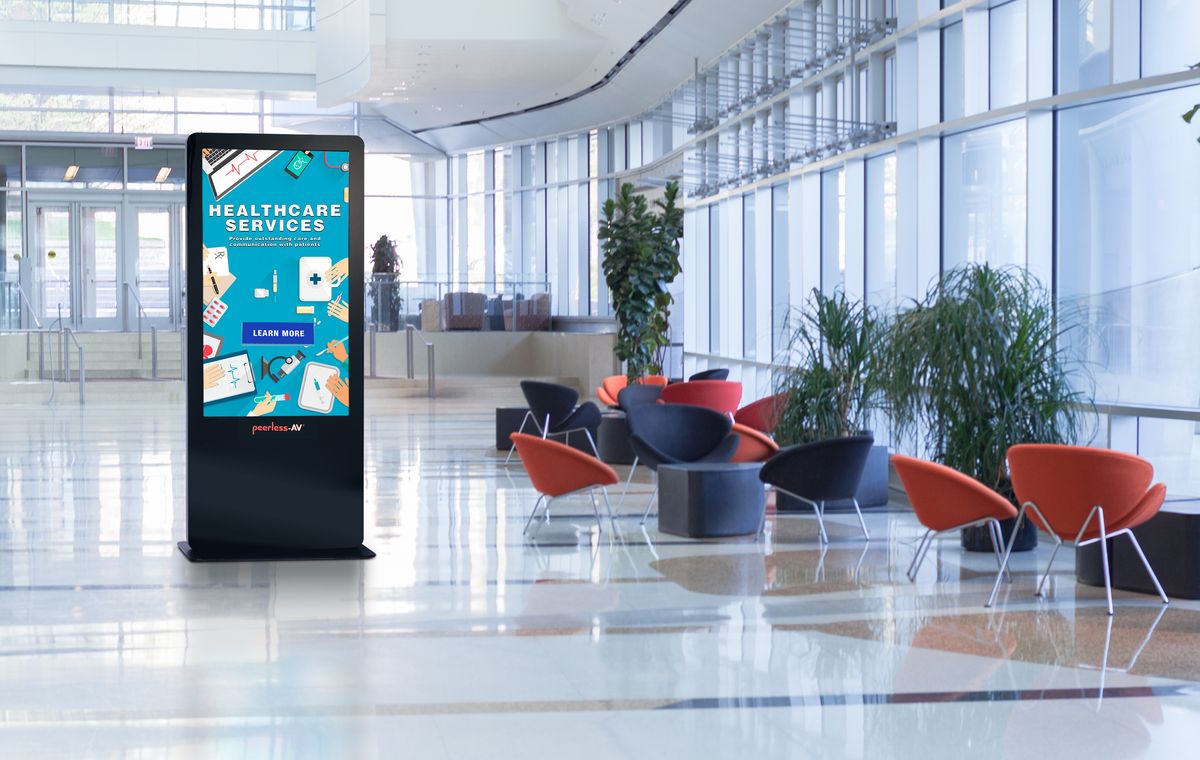 Peerless-AV Upgraded All-in-One Kiosk Powered by BrightSign