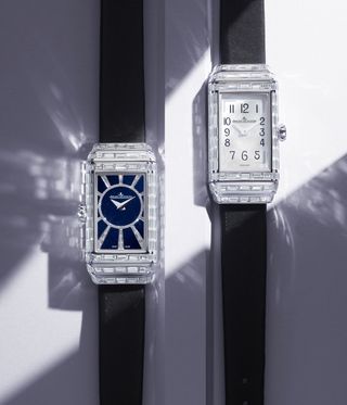 The Jaeger-LeCoultre Reverso with black straps