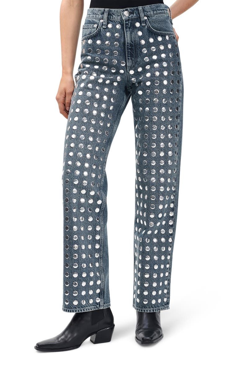 Shea Rhinestone Straight Leg Jeans