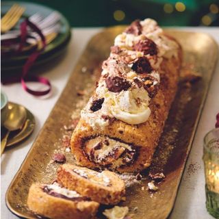 Hazlenut and chocolate roulade, one of woman&home's best christmas dessert recipes