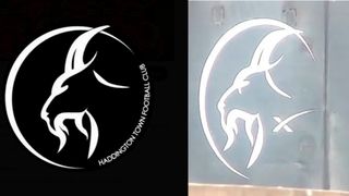 SpaceX goat logo and Haddington Town AFC logo