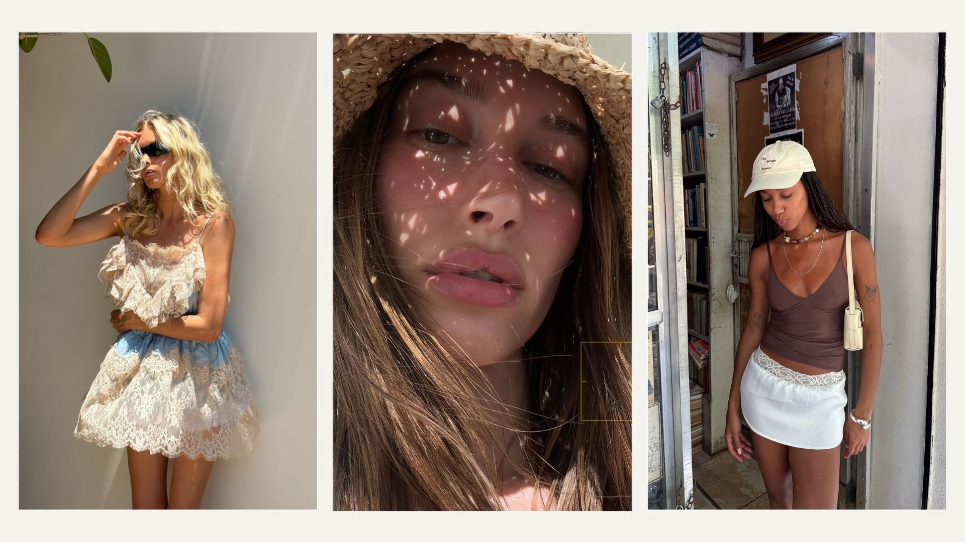 A collage featuring @hoskelsa, @haileybieber, @amaka.hamelijnck