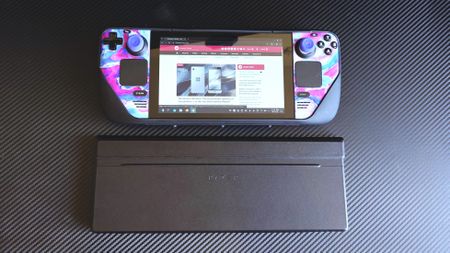 The Razer Travel Case Folio with Razer Joro Keyboard and a Steam Deck