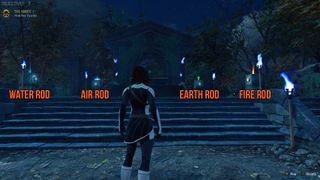 Marvel's Midnight Suns elemental rods placed at the altar