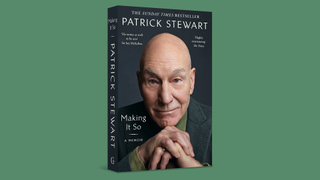 Patrick Stewart on the cover of his memoir Making It So.