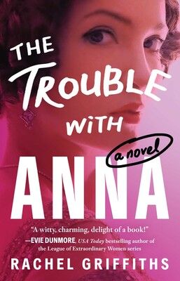 the trouble with anna book cover featuring the face of a brunette woman with short hair