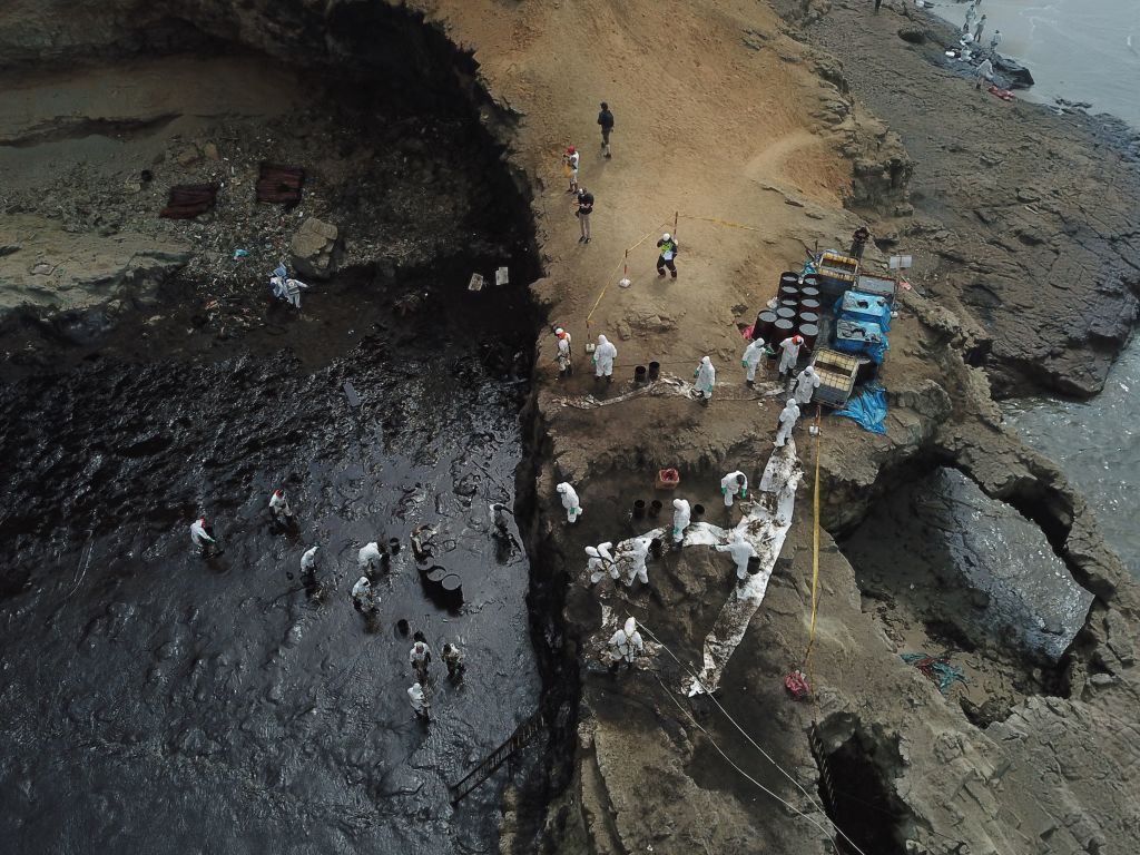 Aid workers in Tonga