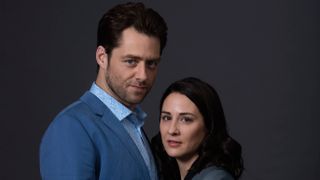 Ellen (Morven Christie) with husband Ian (Richard Rankin) in The Replacement