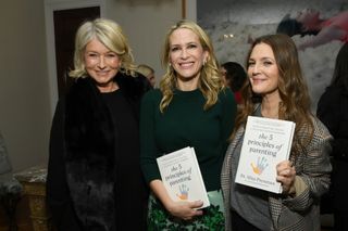 Martha Stewart, Dr Aliza Pressman and Drew Barrymore attend Dr. Aliza Pressman's "5 Principles Of Parenting" NYC book launch party