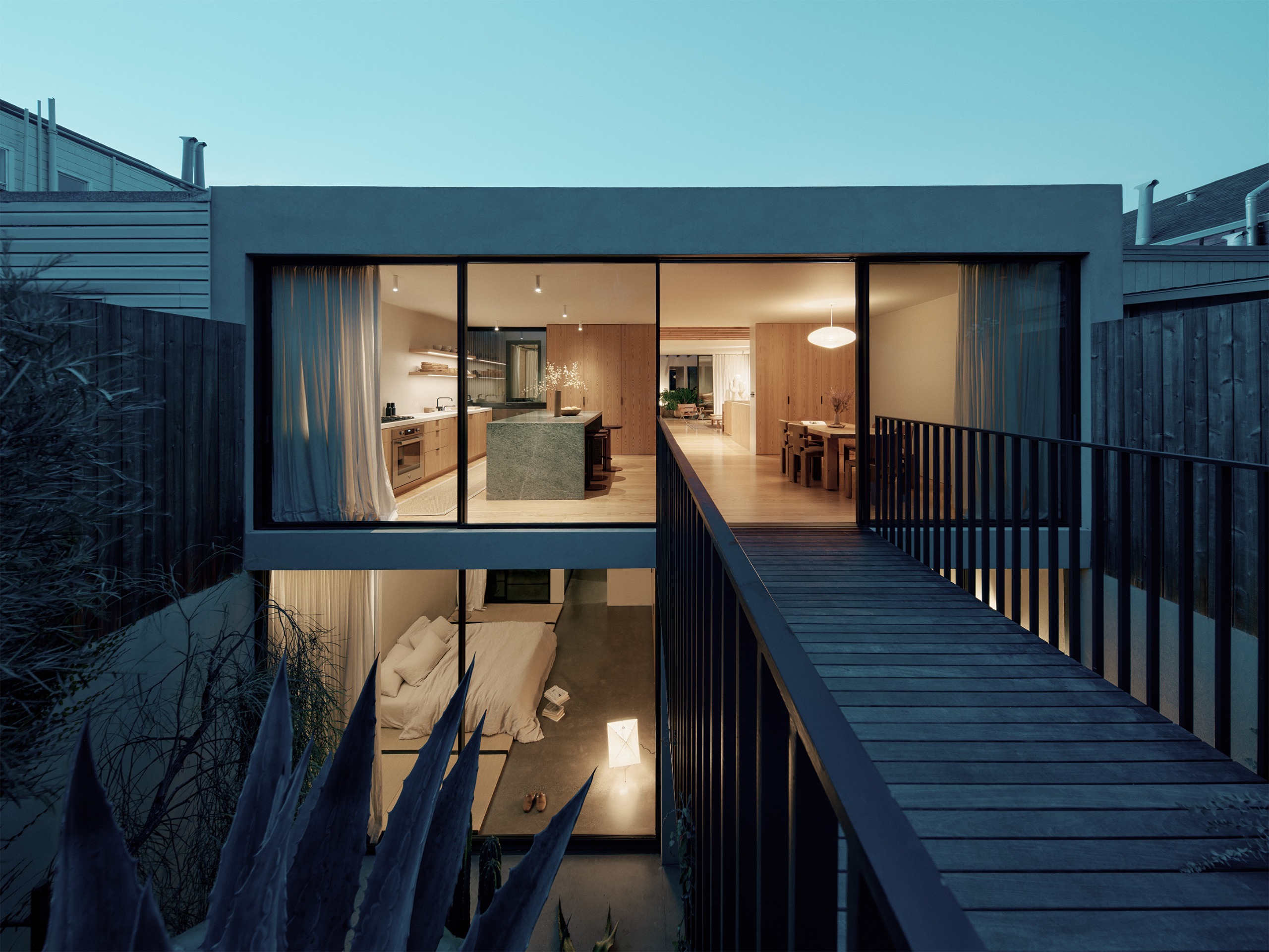 Precita House, San Francisco, a warm, natural-feeling home using timber and neutral colours