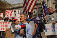 Rep. Jim Jordan and Stop the Steal protesters.