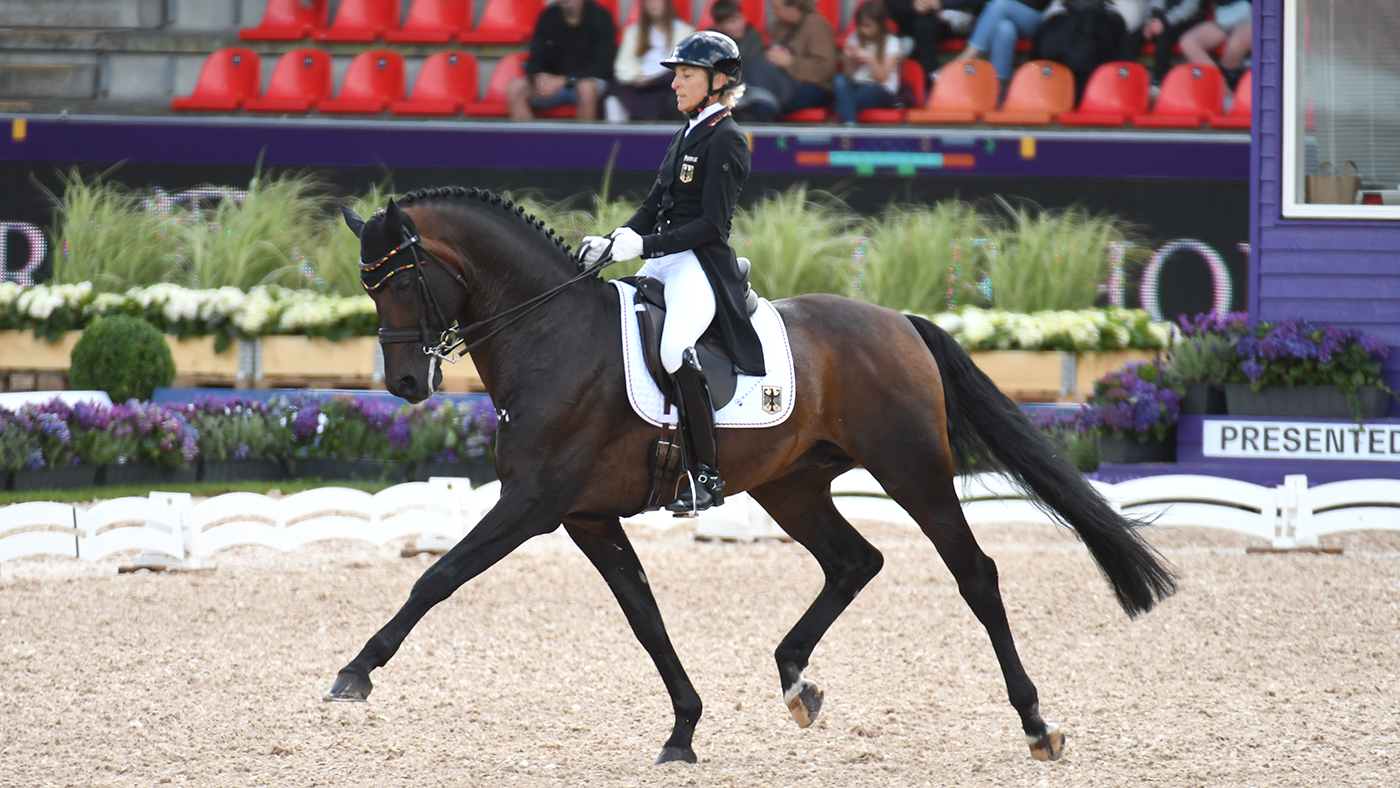 Pictured Ingrid Klimke and Franziskus at the 2022 World Championships