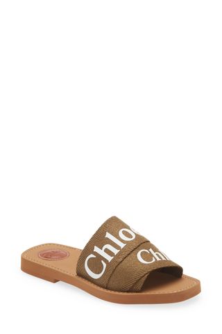 Chloé Woody Logo Slide Sandal