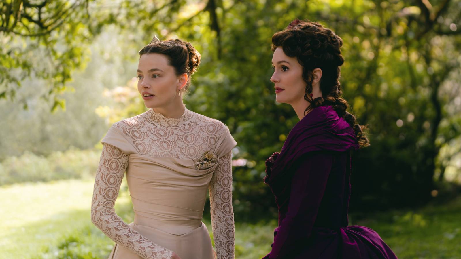 Kristine Frøseth and Leighton Meester in The Buccaneers season 2.