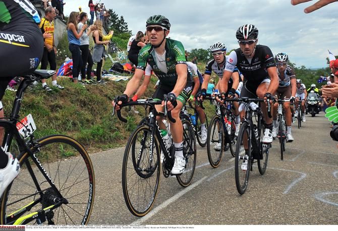 Fabian Cancellara (Trek) in the breakaway