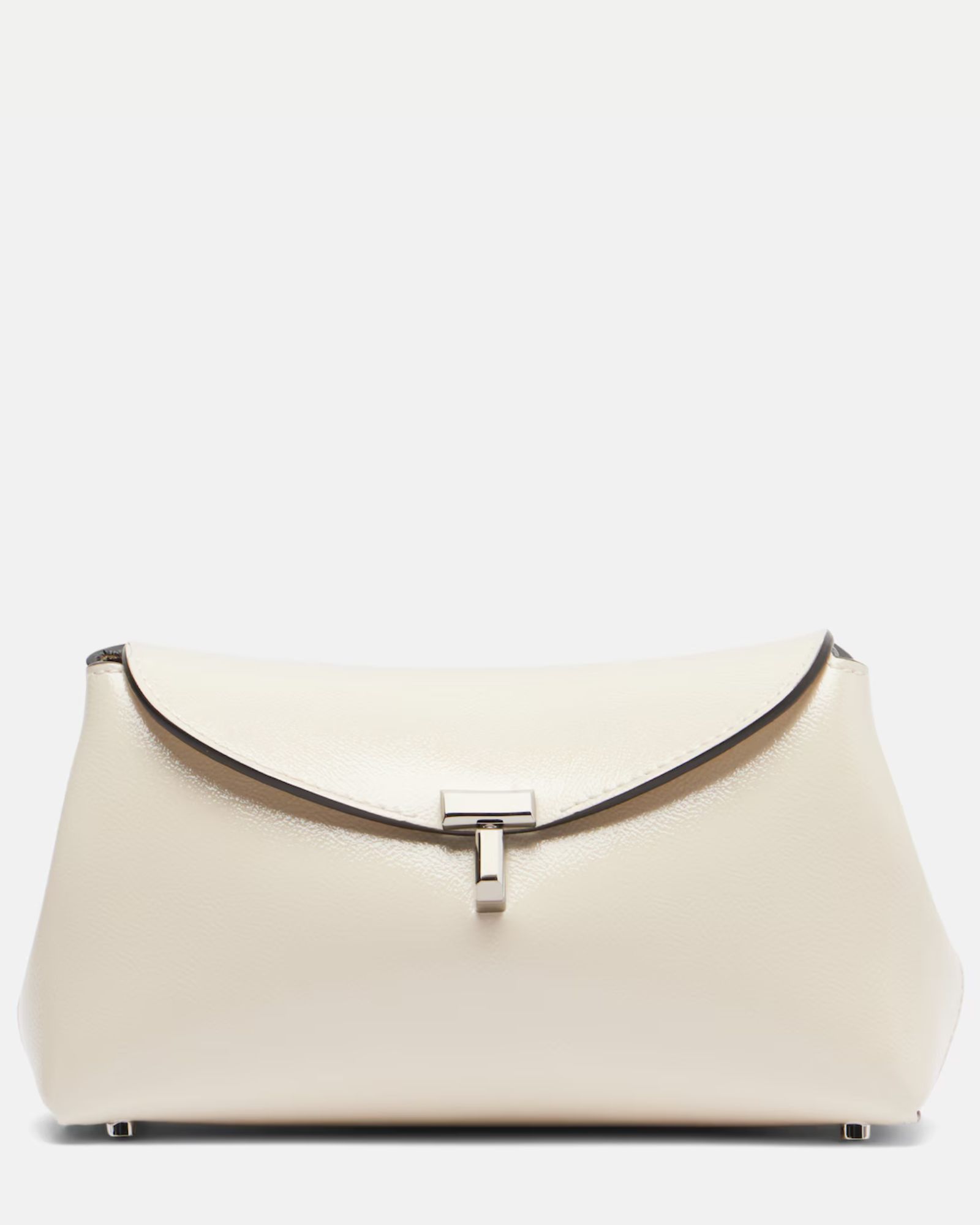 Toteme T-Lock Mini leather clutch