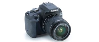 Product shot of a Canon EOS 2000D, one of the best cheap cameras