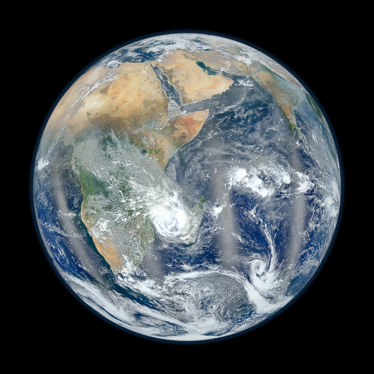 The Eastern Hemisphere of Earth can be seen in this &quot;blue marble&quot; view captured by NASA&#039;s Suomi NPP satellite.