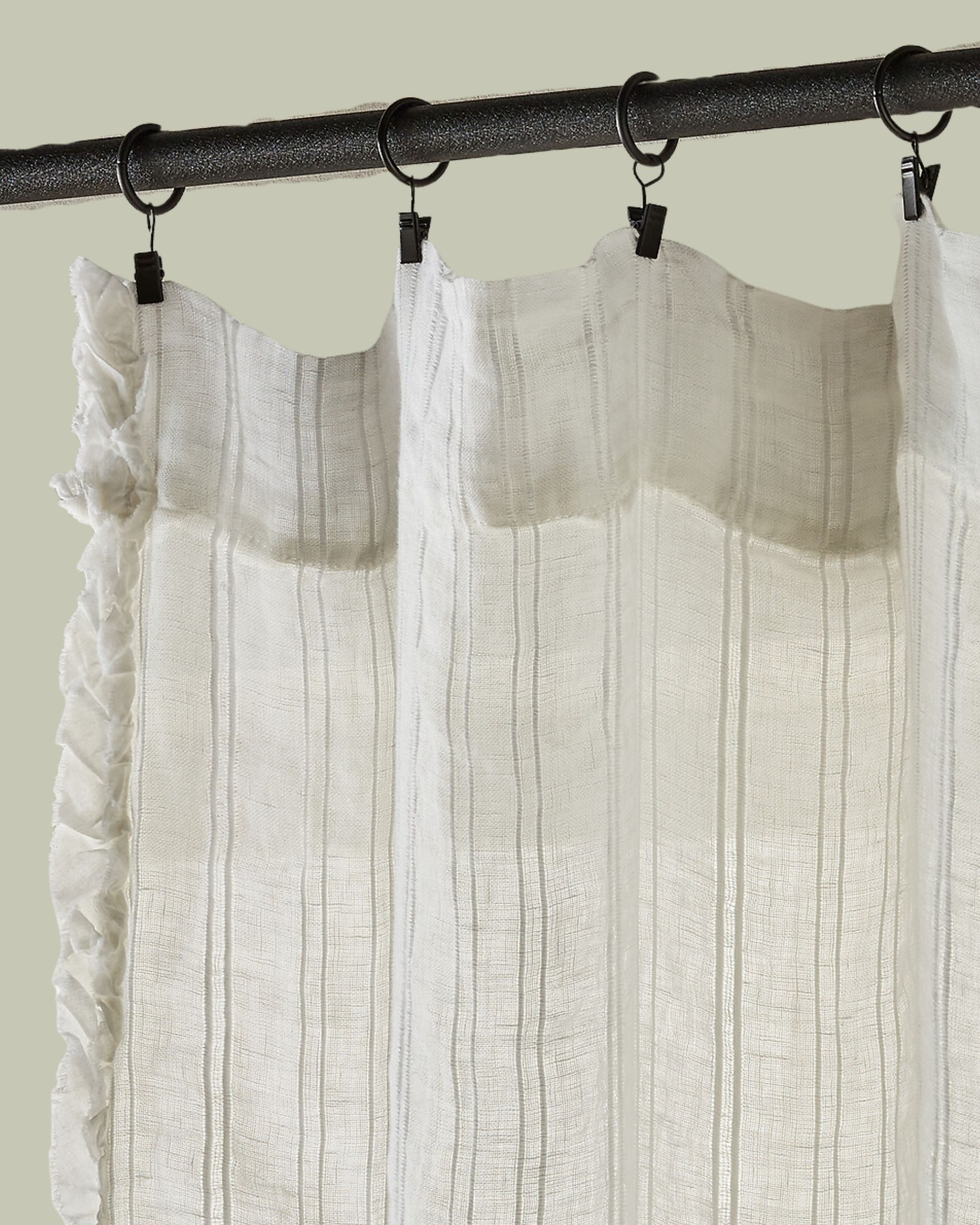 AM.PM, Plumaka Linen Mix Voile Curtain Panel