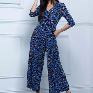 Jolie Moi leopard print jumpsuit
