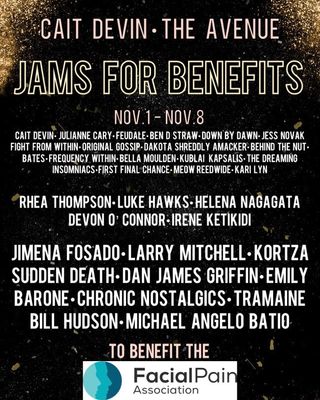 The poster for the virtual Jams for Benefits festival