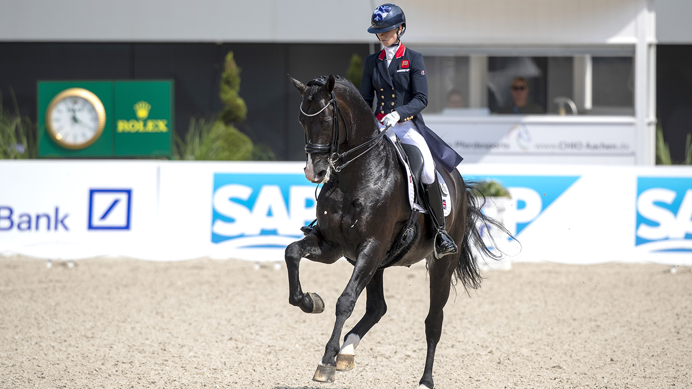 Charlotte FRy rding Everdale at CHIO Aachen 2022.