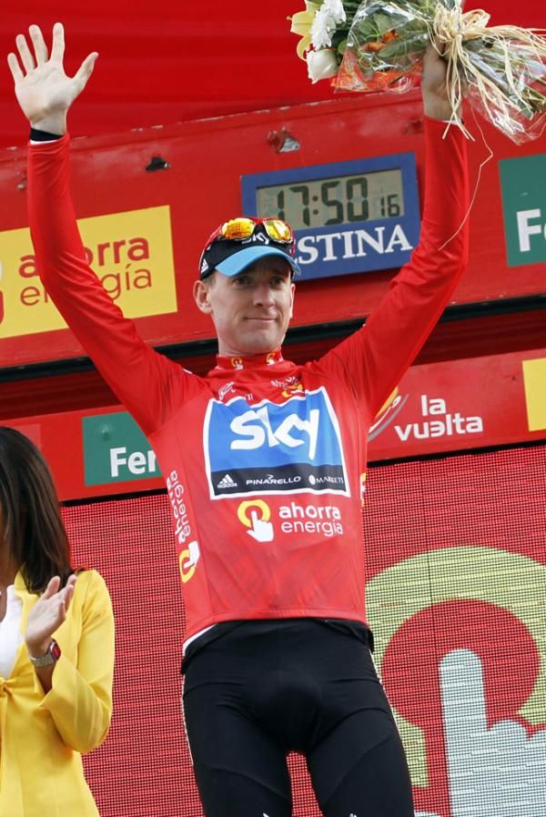 Bradley Wiggins (Sky) remains in red.