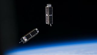 Could cube-sats be used to aggregate IoT data in space? Image credit: Nasa