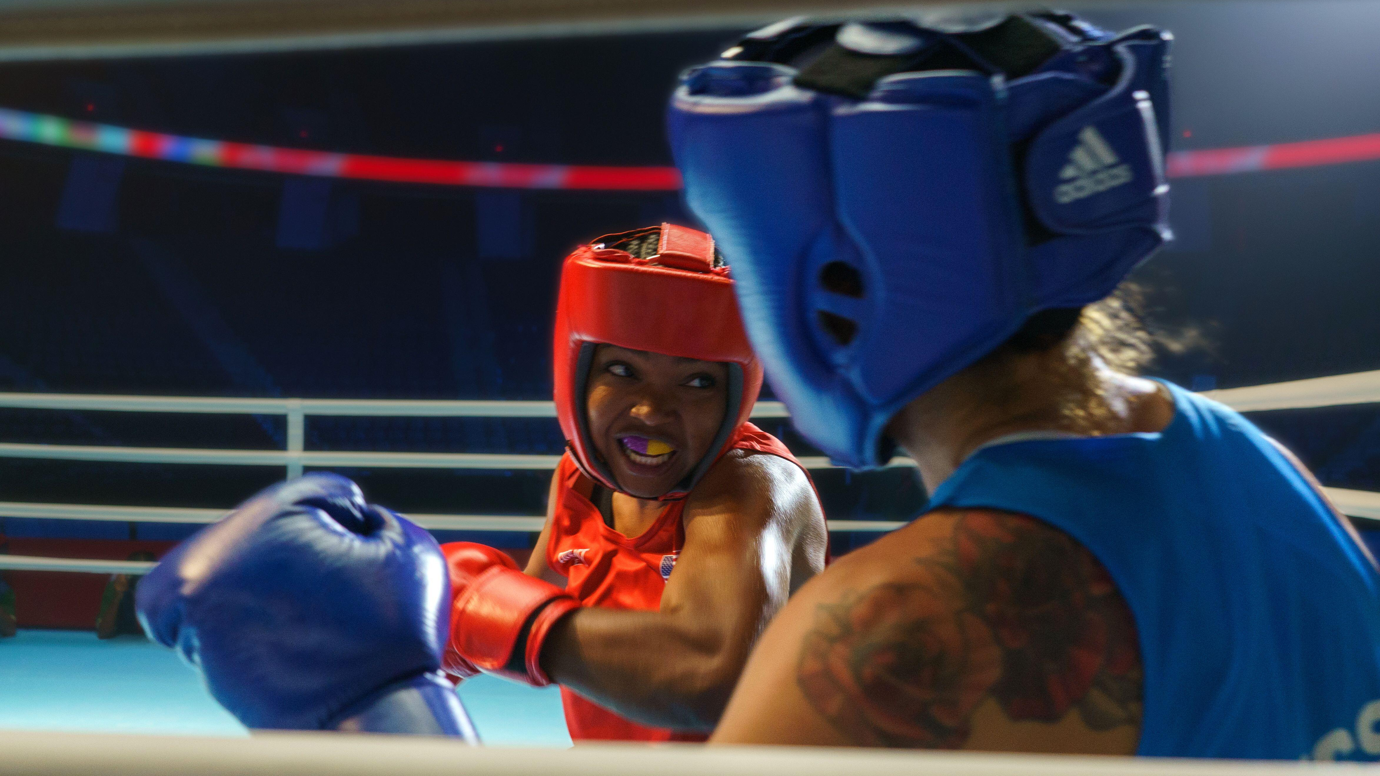 A fight scene from "The Fire Inside"