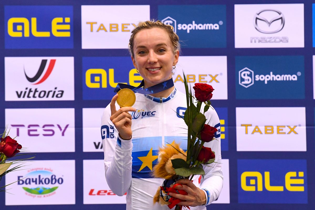 2020 UEC Track European Championships Plovdiv 2nd Day 12112020 Women Elimination Elinor Barker Great Britain photo Dario BelingheriBettiniPhoto2020