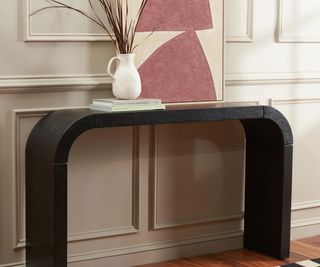 Wayfair black wood entryway console table