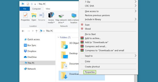 default folder view windows 10