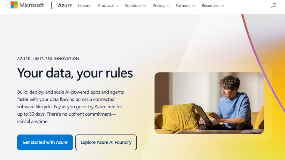 Website screenshot of Microsoft Azure CDN (September, 2025)