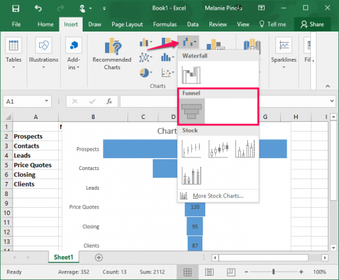 How To Create A Pyramid Chart In Excel 2016