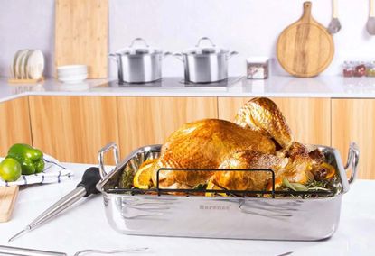 Wayfair turkey roasting pan on display