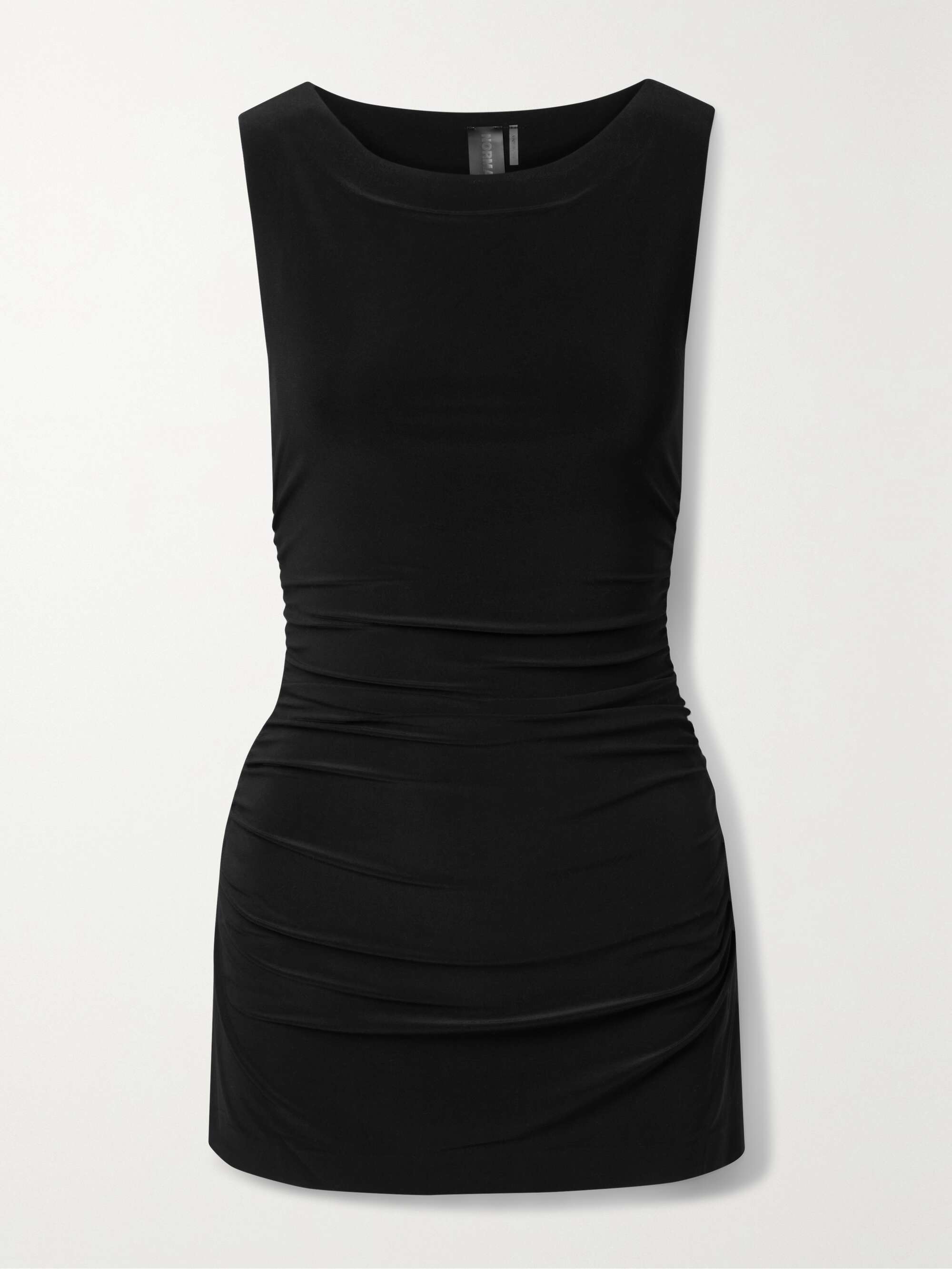 Ruched Stretch-Jersey Mini Dress