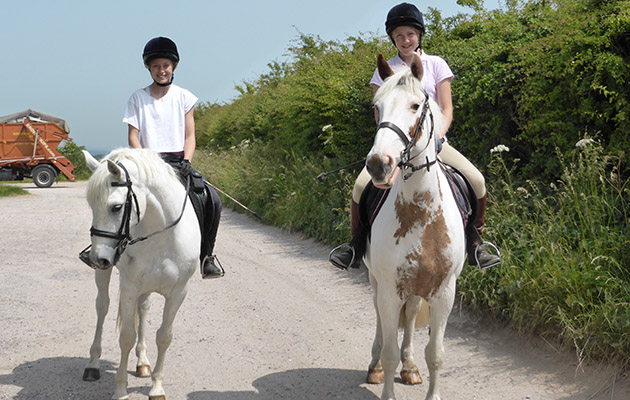 Allegra (left) and Lucy (right) enjoyed riding together