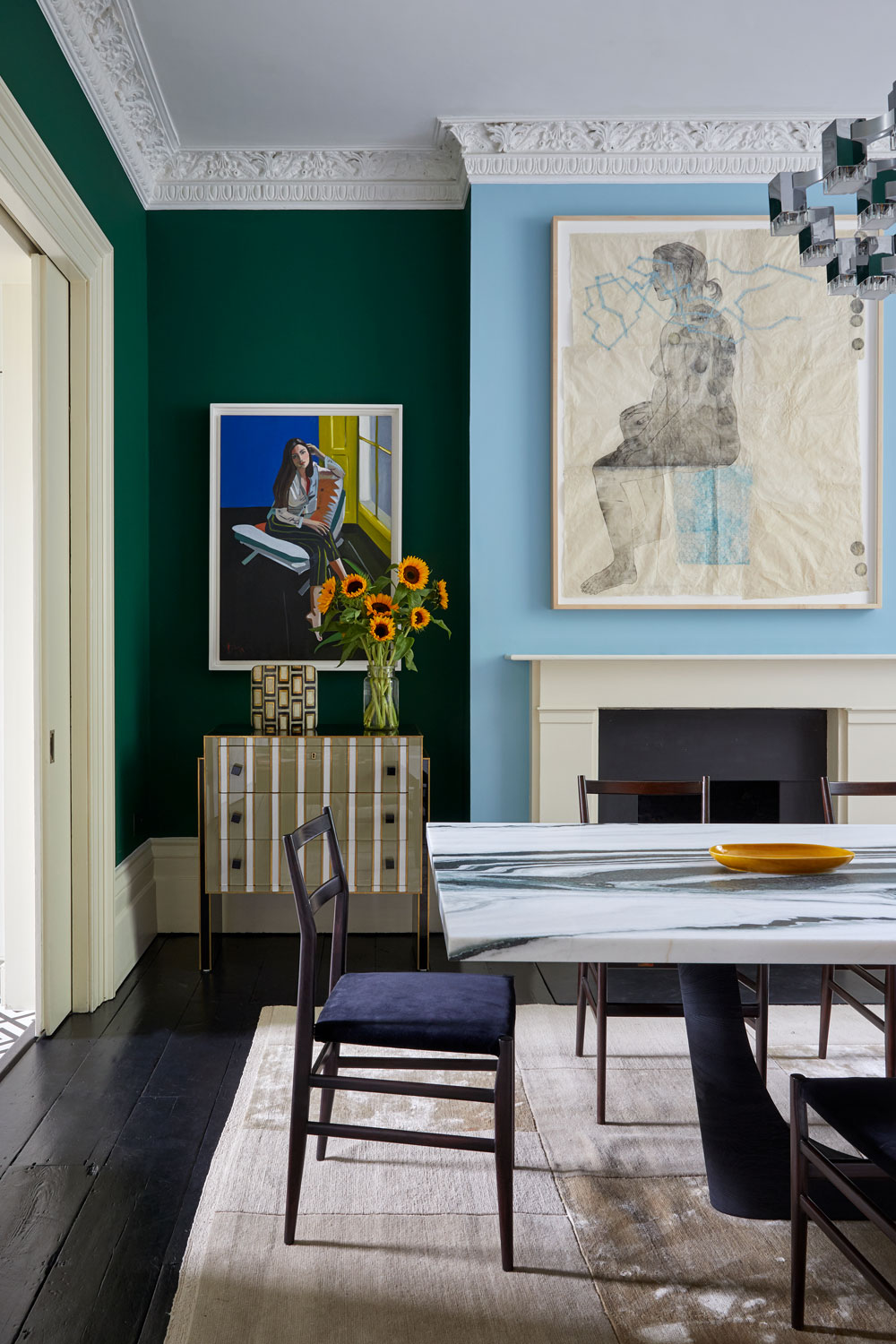 Livingetc-House-Tour-Modern-Home-Dining-Room-With-Green-and-Blue-Walls