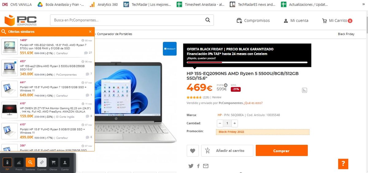 Consulta ofertas similares en otros vendedores con Chollometro