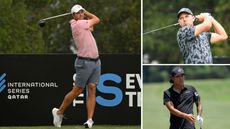 Peter Uihlein, Charl Schwartzel and Anthony Kim hit golf shots