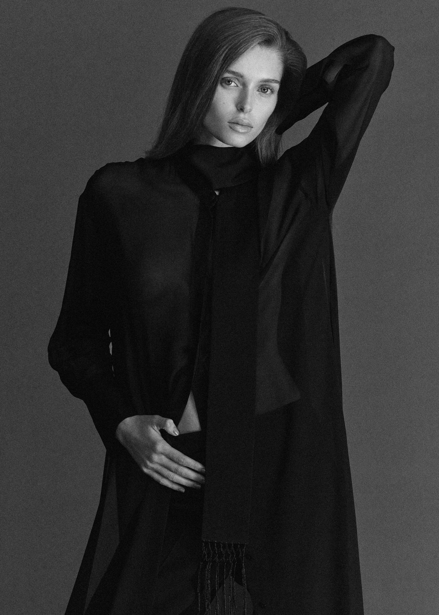 Long Silk Shirt With Foulard - Women | Mango Usa