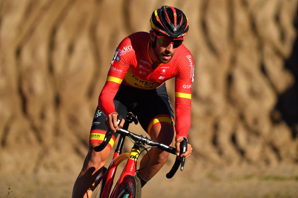 ZONHOVEN BELGIUM OCTOBER 24 Felipe Orts Lloret of Spain and Team BurgosBH competes during the 25th Zonhoven UCI CycloCross Worldcup 2021 Mens Elite CXWorldCup UCIcyclocrossWC zonhoven on October 24 2021 in Zonhoven Belgium Photo by Luc ClaessenGetty Images