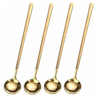 Gold stirring spoons