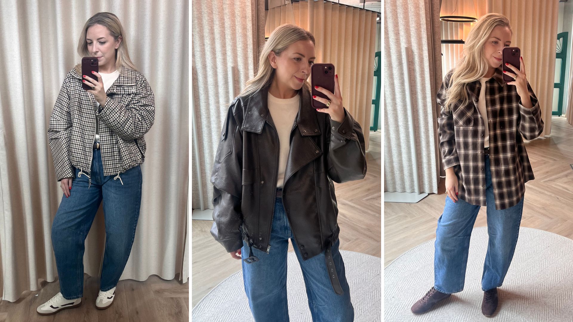 Caroline Parr trying on the new By Coleen Primark collection