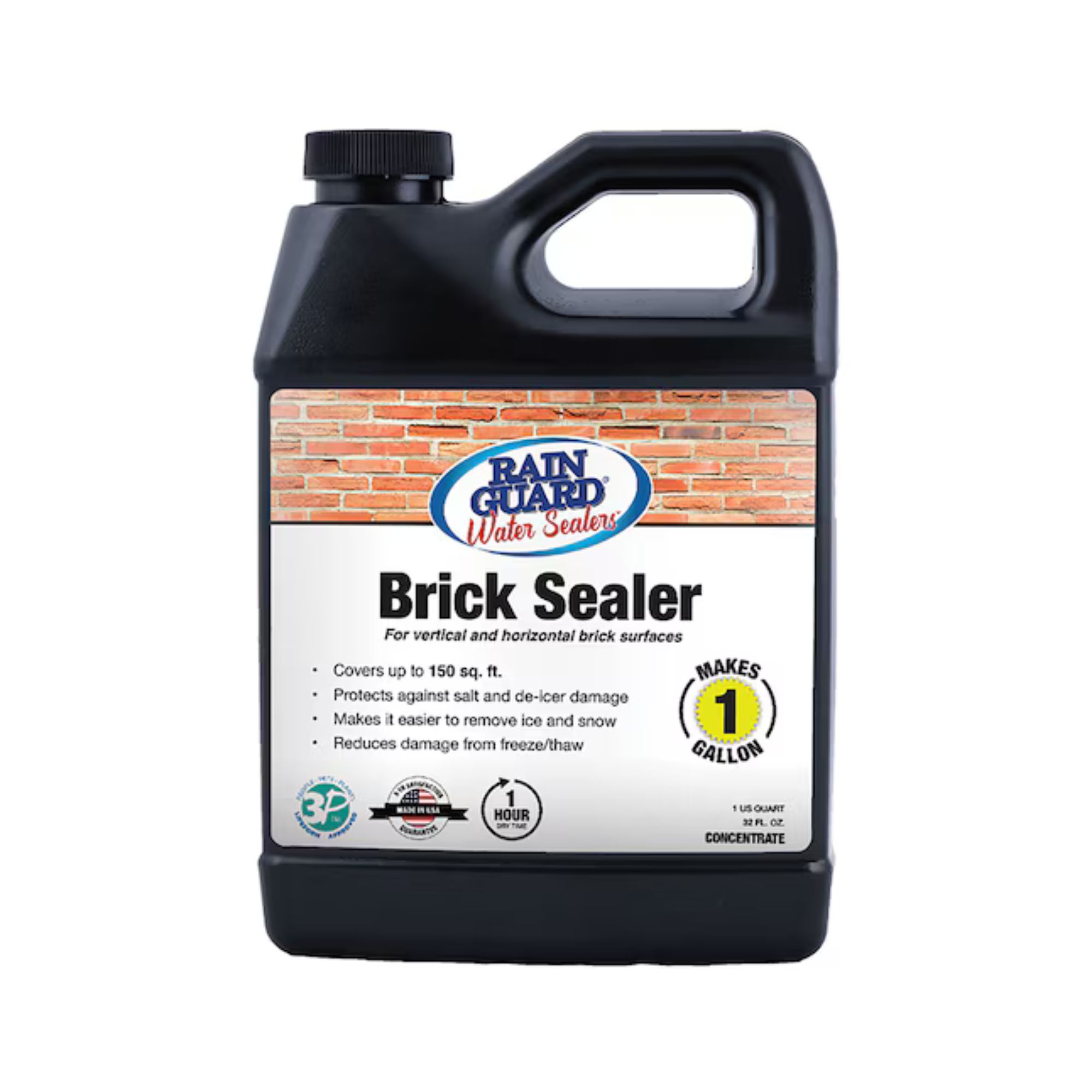 Black bottle of Rainguard Brick Sealer