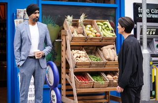 Kheerat Panesar gets told off by Eve Unwin